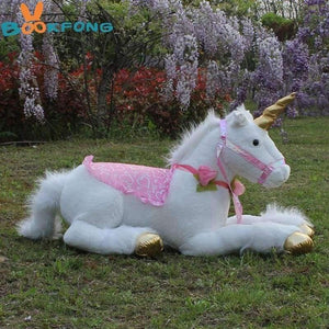 Planet Gates 85cm Jumbo White Unicorn Plush Toys Giant Unicorn Stuffed Animal Horse Toy Soft Unicornio Peluche Doll Gift Children Photo Props