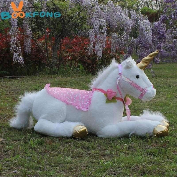 Planet Gates 85cm Jumbo White Unicorn Plush Toys Giant Unicorn Stuffed Animal Horse Toy Soft Unicornio Peluche Doll Gift Children Photo Props