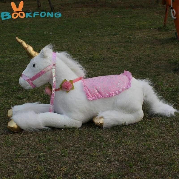 Planet Gates 85cm Jumbo White Unicorn Plush Toys Giant Unicorn Stuffed Animal Horse Toy Soft Unicornio Peluche Doll Gift Children Photo Props