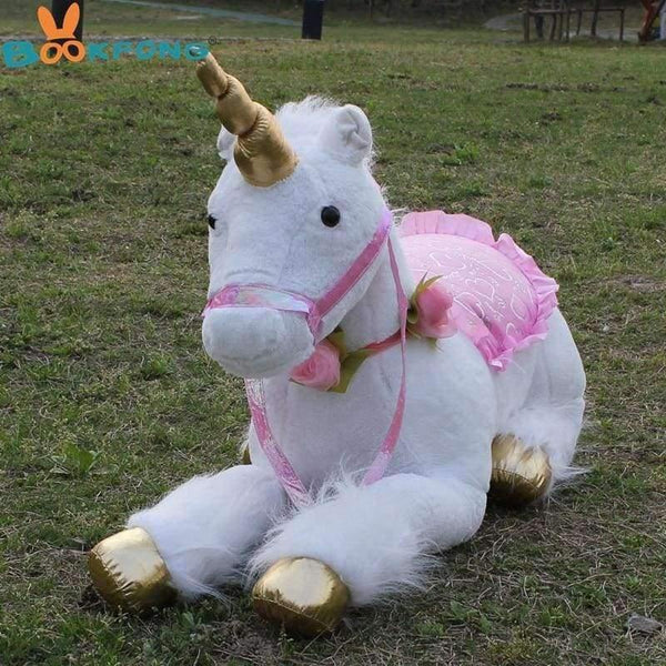 Planet Gates 85cm Jumbo White Unicorn Plush Toys Giant Unicorn Stuffed Animal Horse Toy Soft Unicornio Peluche Doll Gift Children Photo Props