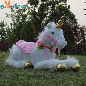 Planet Gates 85cm Jumbo White Unicorn Plush Toys Giant Unicorn Stuffed Animal Horse Toy Soft Unicornio Peluche Doll Gift Children Photo Props