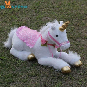 Planet Gates 85cm Jumbo White Unicorn Plush Toys Giant Unicorn Stuffed Animal Horse Toy Soft Unicornio Peluche Doll Gift Children Photo Props