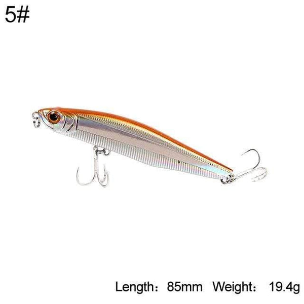 Planet Gates 85mm color 5 Fishing Hard Lure Sinking Pencil Lure 100mm 29.7g,85mm 19.4g Sea Bass Long casting lure Artificial Lure Model 5503