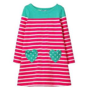 Planet Gates 86 / 2T Girl Dresses Long Sleeve  Brand 100% Cotton Baby Dress Christmas Children Clothes Kids Dress Princess Vestido
