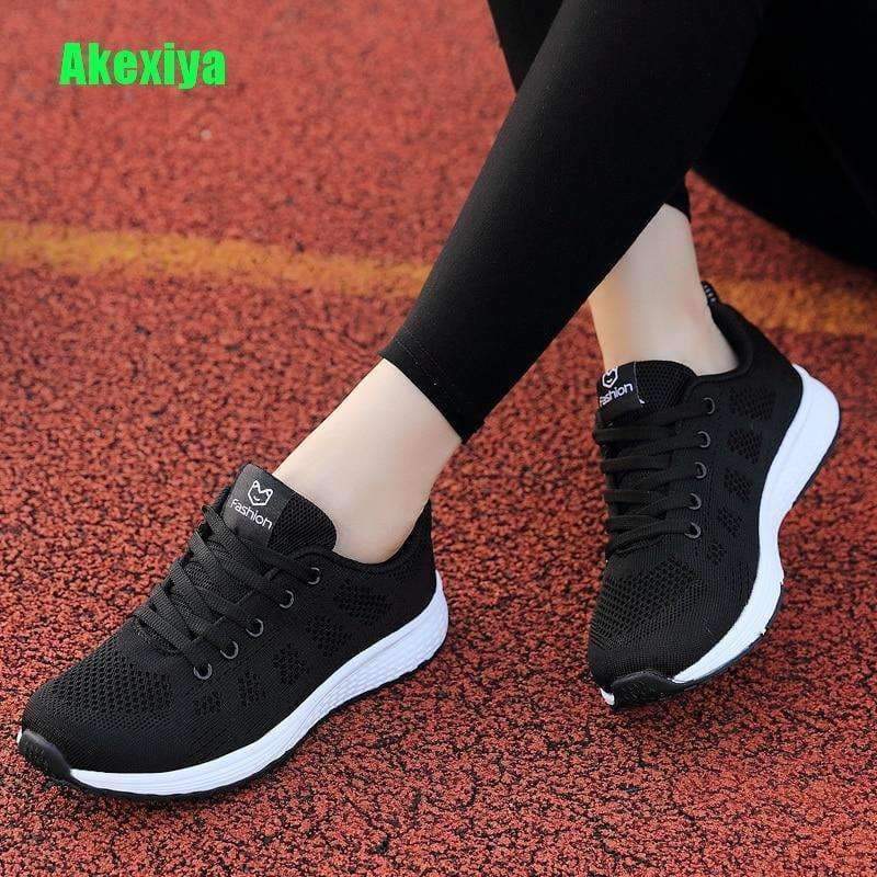 Planet Gates 8616 Gray Pink / 6 Akexiya Sneakers Women Mesh Breathable Lace-Up Ladies Casual Shoes Woman Flats Shoes Basket Female Zapatos Hombre Alpargatas