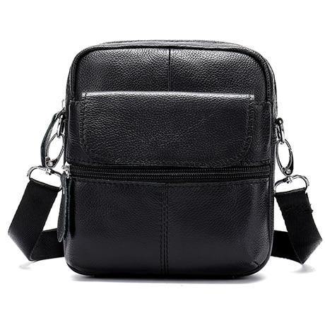Planet Gates 8628black Men's Bag Genuine Leather Crossbody Bags for Men Small Messenger Bag Leather Casual Men's Shoulder Bags Male flap 8628