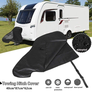 Planet Gates 87x62x40cm Universal Waterproof Caravan Towing Hitch Cover Rain Snow Dust Dustproof Protector for RV Tailer