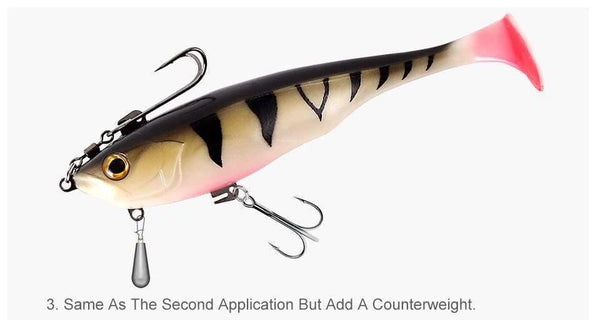 Planet Gates 8803-01 Soft Baits Swim Shad Double Hook Fishing Lures 170mm 55g Saltwater Swimbait Fishing Good Action Soft Lure