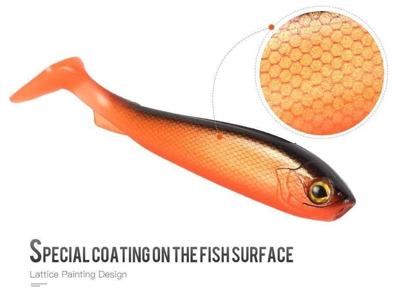 Planet Gates 8804-Color 01 / 160mm 40g Fishing Lure Soft Lure Shad 160mm 40g T-tail Wobblers PVC Material Sinking Action Paddle 2pcs/Bag Model 8804