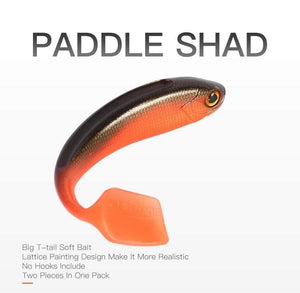 Planet Gates 8804-Color 01 / 160mm 40g Fishing Lure Soft Lure Shad 160mm 40g T-tail Wobblers PVC Material Sinking Action Paddle 2pcs/Bag Model 8804