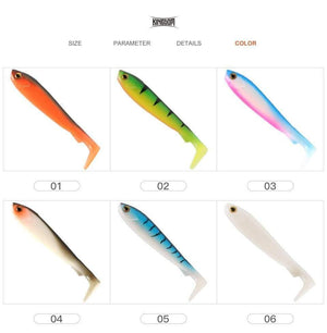 Planet Gates 8804-Color 01 / 160mm 40g Fishing Lure Soft Lure Shad 160mm 40g T-tail Wobblers PVC Material Sinking Action Paddle 2pcs/Bag Model 8804
