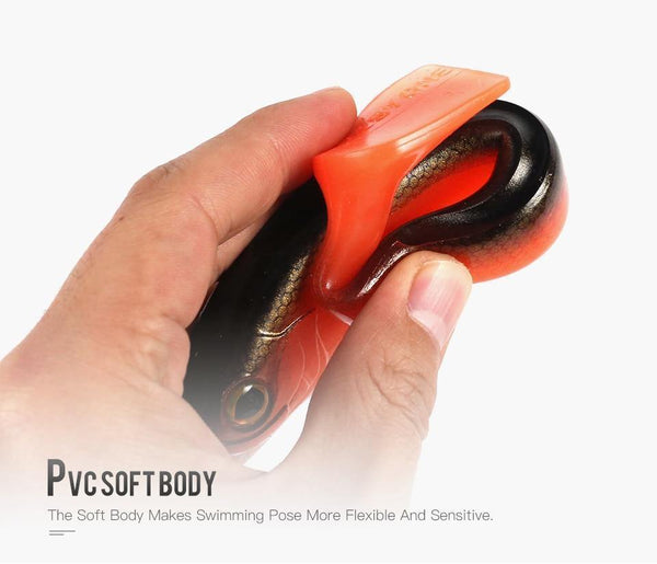 Planet Gates 8804-Color 01 / 160mm 40g Fishing Lure Soft Lure Shad 160mm 40g T-tail Wobblers PVC Material Sinking Action Paddle 2pcs/Bag Model 8804