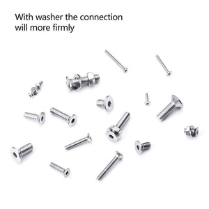 880Pcs M2 M3 M4 M5 304 Stainless Steel Precise Metric Hex Flat Head Cap Self Tapping Screws Round Flat Socket Bolts and Nuts