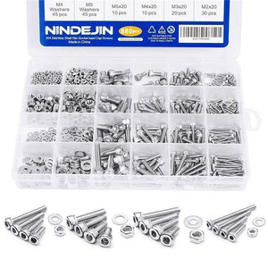 880Pcs M2 M3 M4 M5 Hex Hexagon Socket Screw Set Stainless Steel Flat Round Cap Head Screw Kit Bolts And Nuts Allen Bolts Set