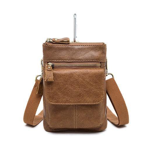 Planet Gates Men Bags Genuine Leather Waist Pack Small Crossbody Messenger Bag Men Shoulder Bags Belt Phone Pouch Bag Male Pouch 8868