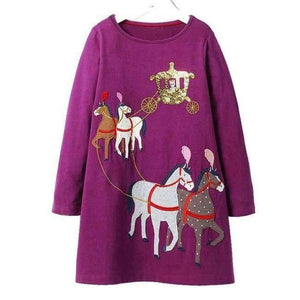 Planet Gates 89 / 2T Girls Dress Long Sleeve Baby Girls Clothes Unicorn Party Princess Dress Christmas Costume for Kids Clothing Children Dresses