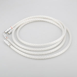 Planet Gates 8AG RCA Analogue Cable Interconnect cable Audio video extension cable OCC Silver Plated With Silver Plated RCA Plug