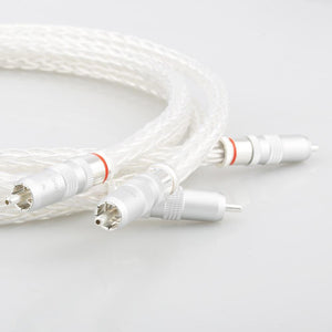 Planet Gates 8AG RCA Analogue Cable Interconnect cable Audio video extension cable OCC Silver Plated With Silver Plated RCA Plug