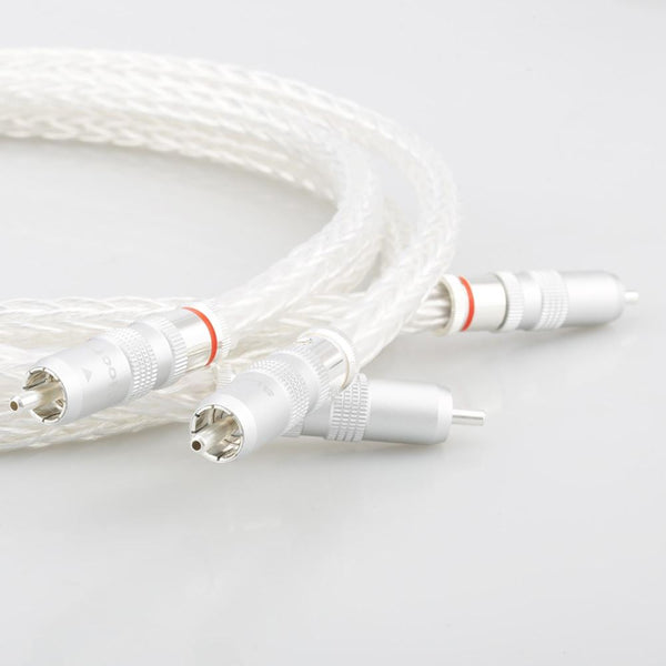 Planet Gates 8AG RCA Analogue Cable Interconnect cable Audio video extension cable OCC Silver Plated With Silver Plated RCA Plug