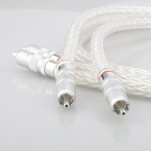 Planet Gates 8AG RCA Analogue Cable Interconnect cable Audio video extension cable OCC Silver Plated With Silver Plated RCA Plug