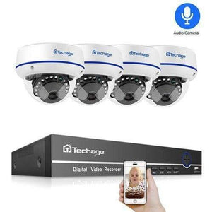 Planet Gates 8CH NVR 4 Cameras / None Kit Security Camera System 2.0MP HD Dome CCTV POE Camera IR Night Vision Video Surveillance Set