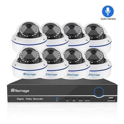 Planet Gates 8CH NVR 8 Cameras / None Kit Security Camera System 2.0MP HD Dome CCTV POE Camera IR Night Vision Video Surveillance Set