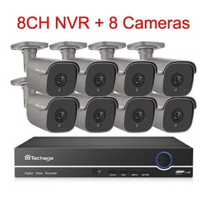 Planet Gates 8CH NVR and 8 Camera / None Security CCTV System Motion Detect Two Way Audio AI IP Camera IR Outdoor P2P Video Surveillance Set