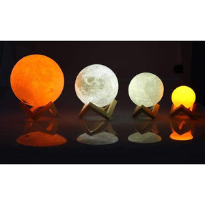 Planet Gates 8CM / China Rechargeable 3D Print Moon Lamp LED Night Light Luna Magic Touch Moonlight 2 Colors Change Bedroom Bookcase Baby Gift Home Decor