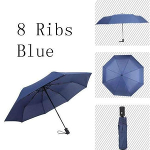 Umbrella Rain Women Big Anti Women Folding Male Uv Sun Umbrella Men Guarda Chuva Parasol Paraguas Parapluie Sombrinha - 8K Blue