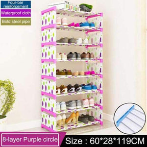 Planet Gates 8L Purple circle Multi-layer Shoe Rack Household Economic Dustproof Shoe Cabinet Space saving Doorway Shoe Rack Storage Cabinet Furniture