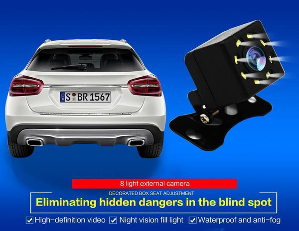 Planet Gates 8LED Car Rear View Camera 8 LED Night Vision Wide Angle HD Color Image Waterproof Universal Backup Parking Reverse Camera