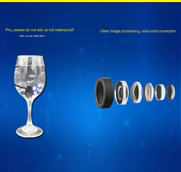 Planet Gates 8LED Car Rear View Camera 8 LED Night Vision Wide Angle HD Color Image Waterproof Universal Backup Parking Reverse Camera