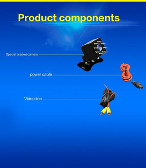 Planet Gates 8LED Car Rear View Camera 8 LED Night Vision Wide Angle HD Color Image Waterproof Universal Backup Parking Reverse Camera