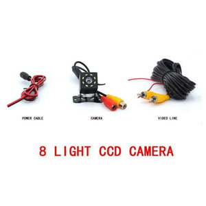 Planet Gates 8LED CCD Car Rear View Camera 8 LED Night Vision Wide Angle HD Color Image Waterproof Universal Backup Parking Reverse Camera