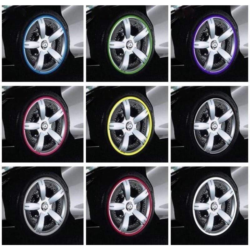 Planet Gates 8m Car Decoration Strips Wheel Stickers Tire Rim Protection Ring Anti-scratch Anti-collision Strip Auto Modify Trim Accessories