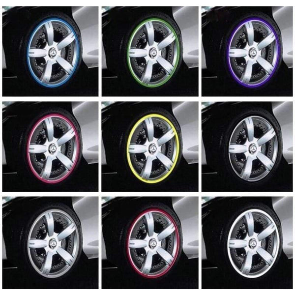 Planet Gates 8m Car Decoration Strips Wheel Stickers Tire Rim Protection Ring Anti-scratch Anti-collision Strip Auto Modify Trim Accessories