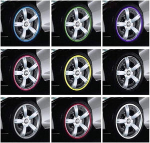 Planet Gates 8m Car Decoration Strips Wheel Stickers Tire Rim Protection Ring Anti-scratch Anti-collision Strip Auto Modify Trim Accessories