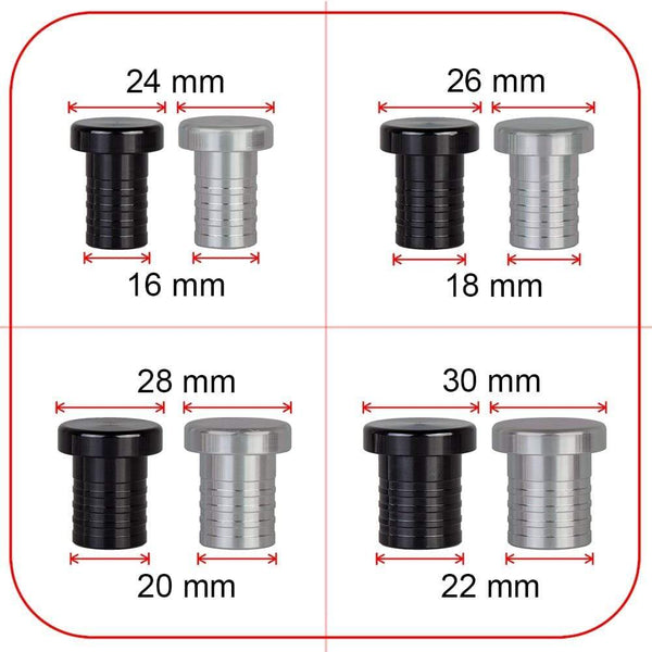 Planet Gates 8mm-32mm Alloy Aluminium Plug blow off valve Bov Blanking Plug Silicone Hose Blanking Plug 8 10 12 14 16 18 20 22 28 30 32 38mm