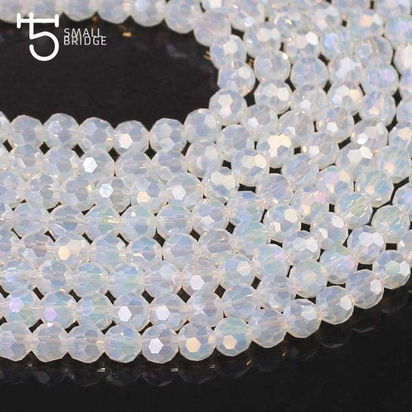 Planet Gates 8mm Austria Opal Round Ball Crystal Beads for Bracelet Making Diy Material Perles Loose Faceted Spacer Glass Beads Z172