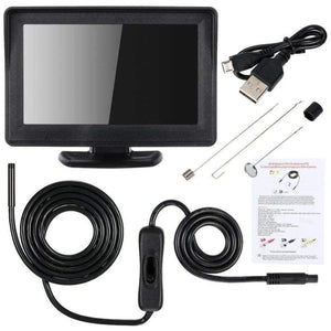 Planet Gates 8mm Endoscope Inspection Borescope Tube Snake Camera Video DVR 4.3" Monitor 4LEDS Night Vision Waterproof 1 Meter