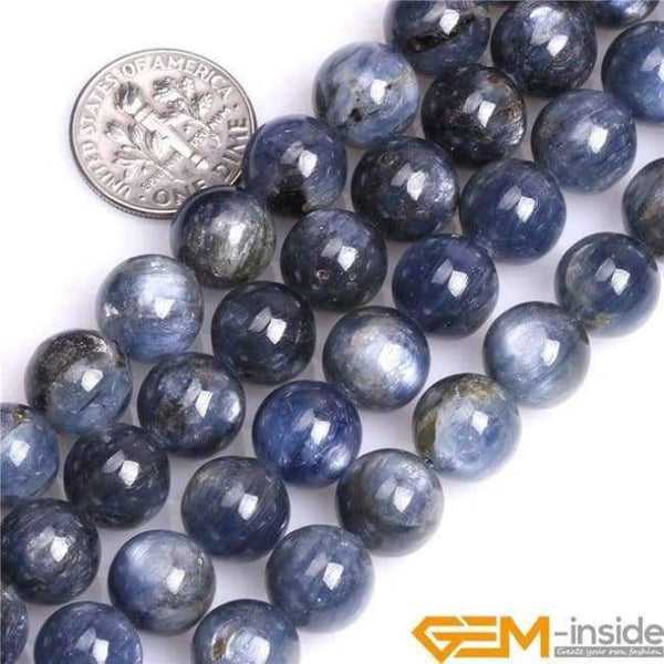 Planet Gates 8mm Round Blue Kyanite Beads,Selectable Size 4mm To 12mm,Fshion Jewelry Beads For Women Bracelet Making,Strand 15" Free Shipping