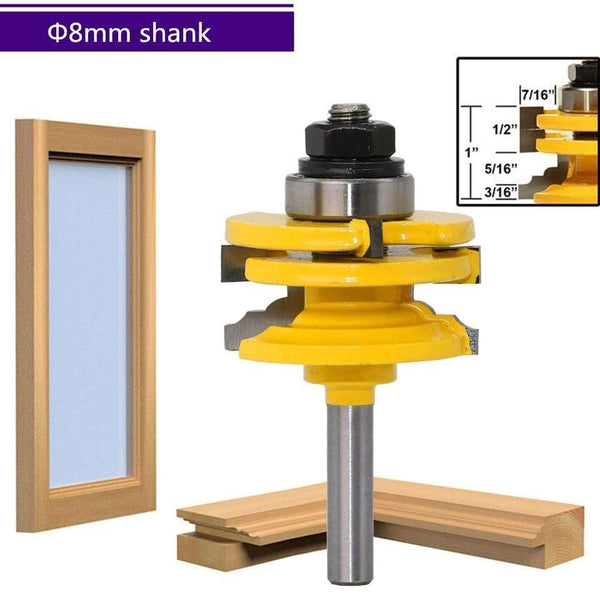 8mm shank-1PCS,8mm*44mm*82mm,solid carbide milling cutter,trimming machine knife,woodworking trimmer Door and window knives