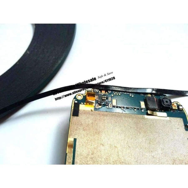 Planet Gates (8mm wide) (0.5mm thick) Roll Adhesive Tape, Double Sided Glue Black Sponge Foam Tape for Phone Tablet Mini Pad Dust proof