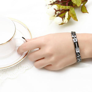 Planet Gates 8MM Width New Ceramic Bracelets With Bling Rhinestone Good Quality Black White Ceramic Women Bracelet With Watch Chain For Women