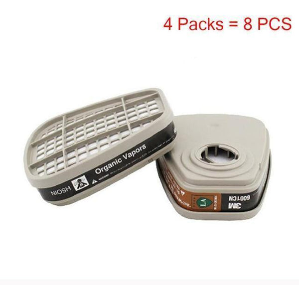 Planet Gates 8PCS 2/4/8/16 PCS Painting Spray  Gas Mask Replace Fitting 3M 6001cn organic vapor cartridge For 3M 6000 7000 Series Respirator Mask