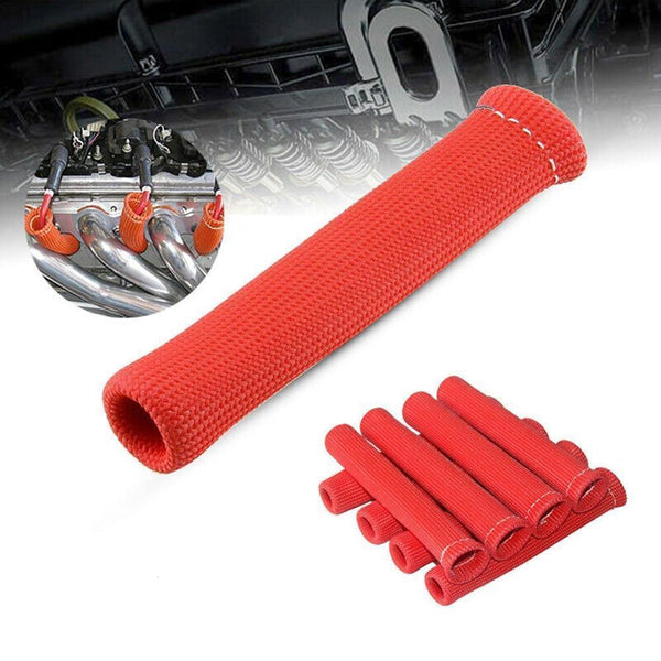 Planet Gates 8pcs Black Red Blue 1200 Universal Spark Plug Wire Boots Heat Shield Protector Sleeve  For GM Chevy Ford