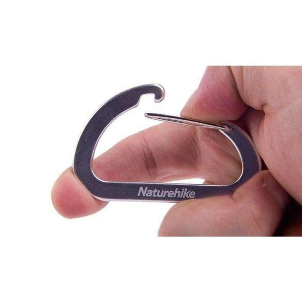 Planet Gates 8Pcs Blue 8 Pcs Naturehike Flat D Shape Camping Carabiner Aluminum Survival Camping Equipment EDC Paracord Buckles Hooks Key Chain 6.5cm