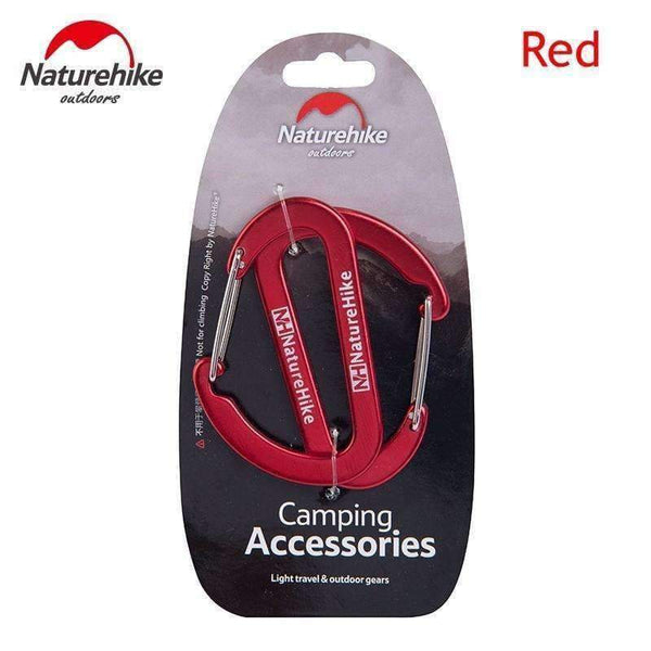 Planet Gates 8Pcs Blue 8 Pcs Naturehike Flat D Shape Camping Carabiner Aluminum Survival Camping Equipment EDC Paracord Buckles Hooks Key Chain 6.5cm