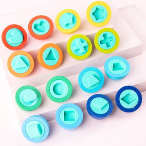Planet Gates 8Pcs eggs No box Baby Montessori Learning Education Math Toy Smart Eggs Puzzle Shape Matching Toys Plastic Screw nut Building Blocks For Children