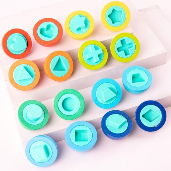Planet Gates 8Pcs eggs No box Baby Montessori Learning Education Math Toy Smart Eggs Puzzle Shape Matching Toys Plastic Screw nut Building Blocks For Children